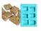6pc Mini Wheat Squares Type Cereal Silicone Mold| Dessert Shape Silicone Mold| Soap| Candle | Mold for Wax| Mold for Resin